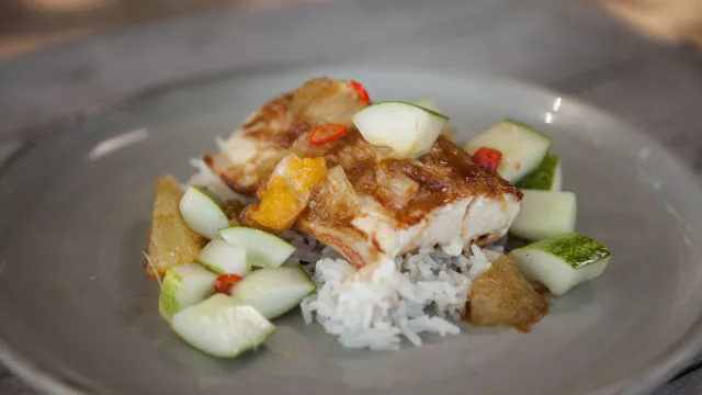 Риба махи-махи с цитрусов сос