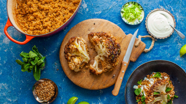 Задушен карфиол с киноа