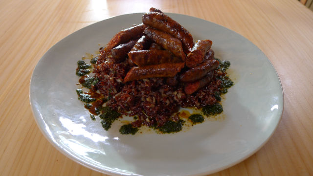 Агнешки наденички с червен ориз