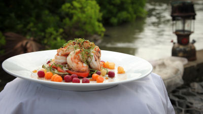 Škampi sa sambolom od bamija