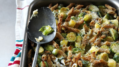 Integralna tjestenina s prokulicama, sirom I krumpirima