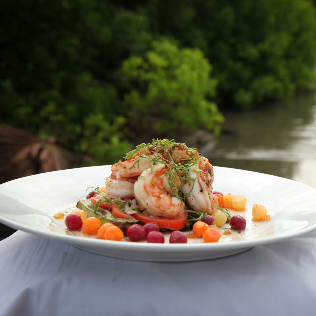 Škampi iz lagune s bamijom