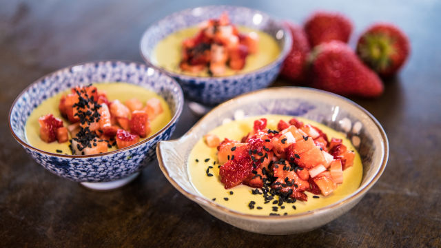 Matcha panna cotta