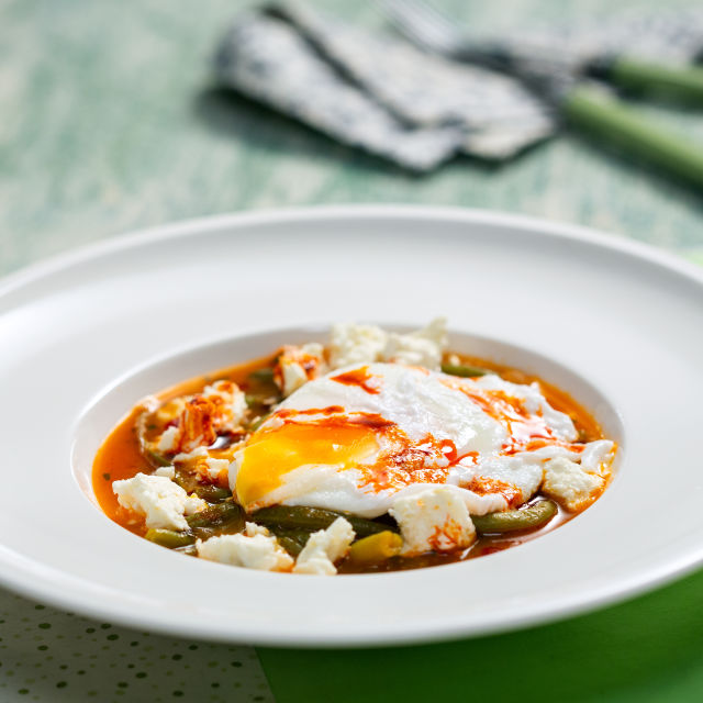 Varivo od mahuna s poširanim jajetom