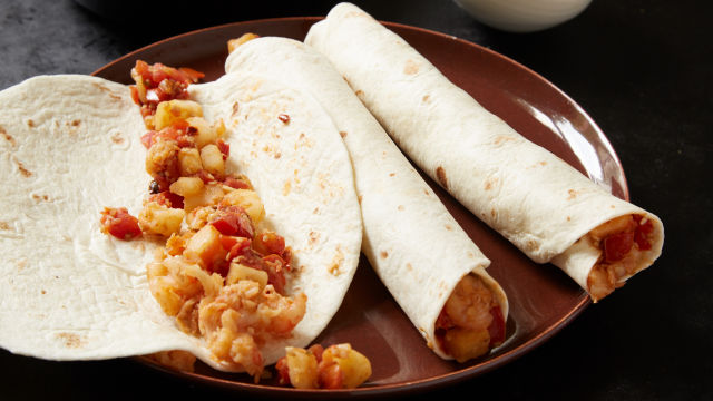 Machaca sa škampima i burritosi s krumpirom