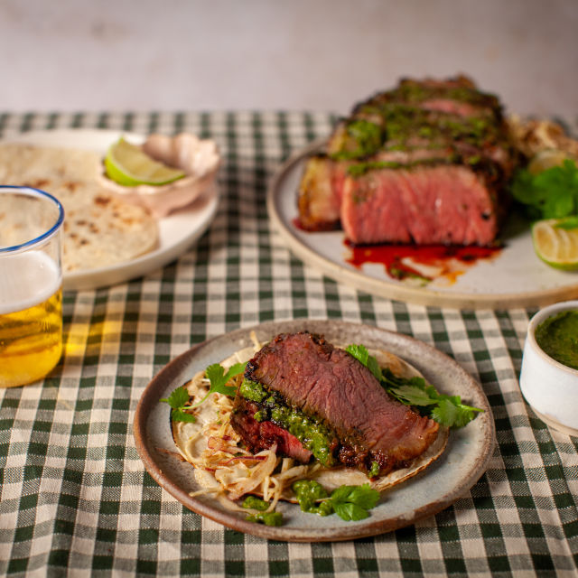 Tacosi od odreska i chimichurrija