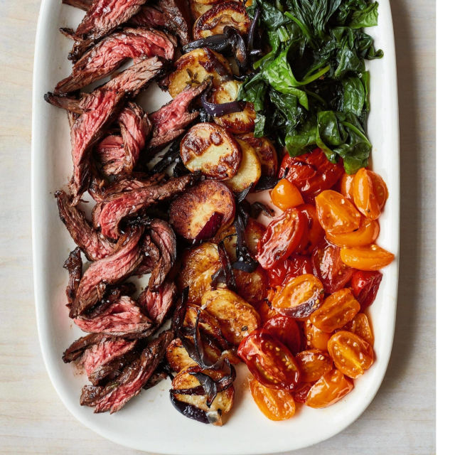 Bavette od majčine dušice,krumpira i špinata