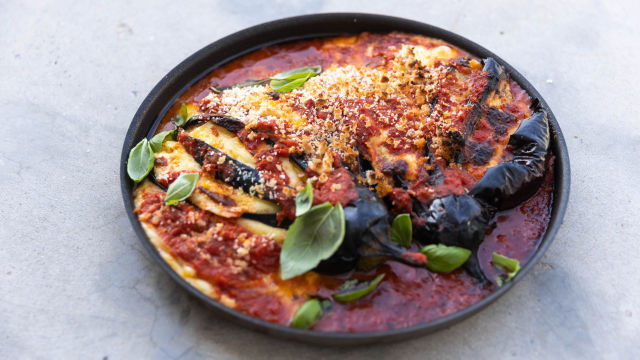 Brza hasselback parmigiana od patlidžana
