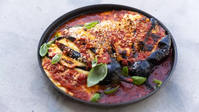 Brza hasselback parmigiana od patlidžana