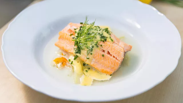 Poširana pastrva s majonezom