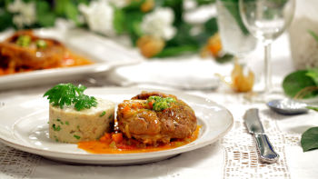 Ossobuco com Puré de Inhame