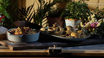 Pescadinha de Rabo na Boca com Arroz de Feijão