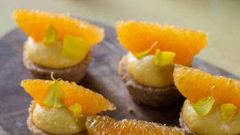 Tarteletes de Açafrão e Laranja