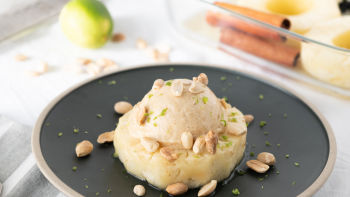 Ananás Assado com Gelado de Banana