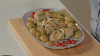 Embrulhos de Peito de Frango Limão e Batatinhas, com Cogumelos