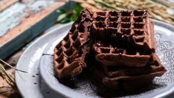 Gofres de Banana e Cacau