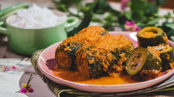 Curgete Recheada com Carne