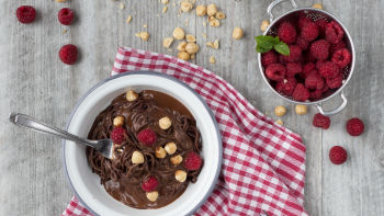 Esparguete Doce de Cacau e Avelãs