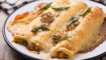 Canelones de Requeijão, Abóbora e Noz