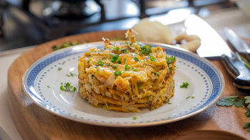 Bacalhau à Brás com Batata-doce