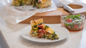 Quiche de coisas verdes