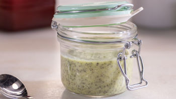 Mousse de Chia, Abacaxi e Hortelã