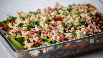 Salada de Feijão, Batata Doce e Abacate