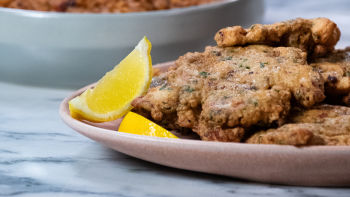 Pataniscas de Polvo com Arroz do mesmo