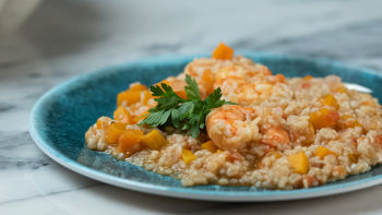 Cuscos Transmontanos com Camarão e Abóbora