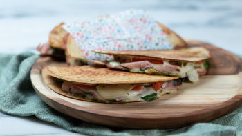 Piadinas Mistas com Espinafres
