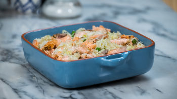 Arroz de Salmão, Funcho e Ervilhas