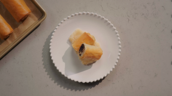 Strudels de Morcela com Pêra, Abóbora e Nozes