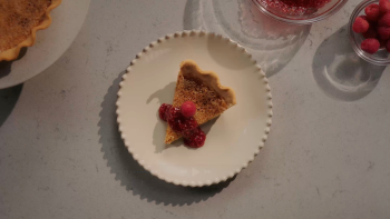 Tarte Caramelizada de Framboesas e Lima