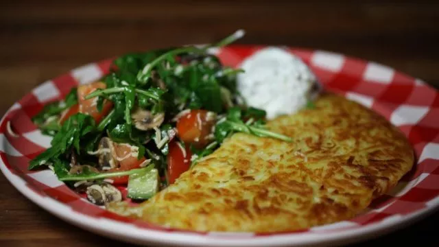 Rösti com Salada