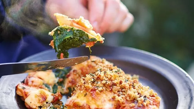 Crispy duck lasagne