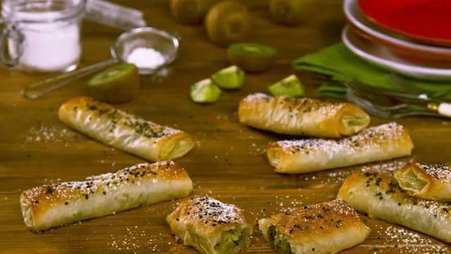 Travesseiros de Kiwi com Sésamo
