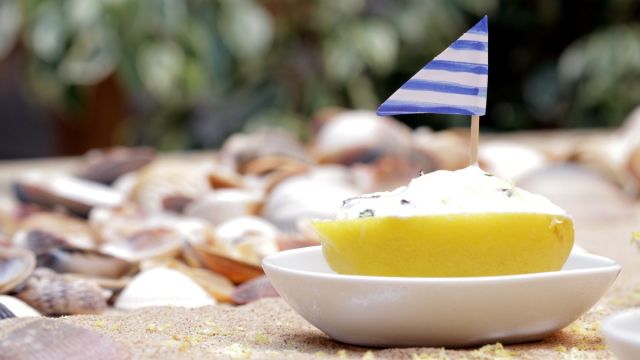 Sorvete de Limão com Hortelã e Algas