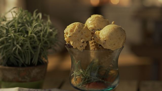 Gelado de Alfazema e Alperce