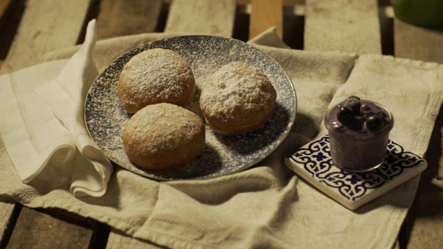 Bolas de Berlim com Gelado