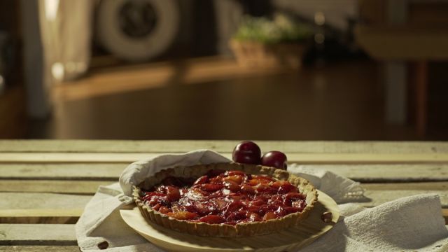 Tarte de Ameixas e Avelã