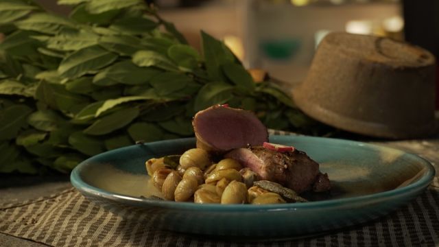 Lombinhos de porco preto com castanhas