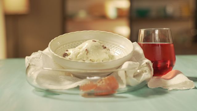 Gelado de Vinho Moscatel e Gomas de Vinho Rosé