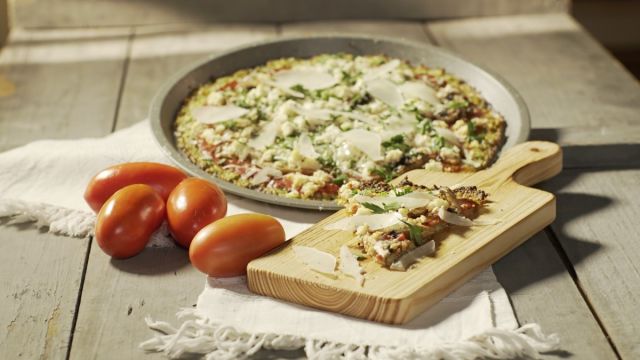Pizza de Curgete com Cogumelos e Requeijão