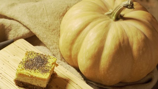 Cubos de Abóbora, Sementes de Chia e Pão de Centeio