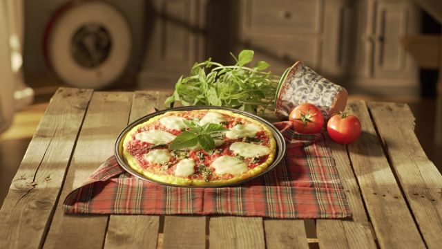 Pizza Marguerita de Sêmola de Milho