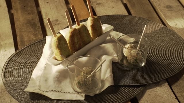 Picolé de Pescada e Cake Pops Salgados