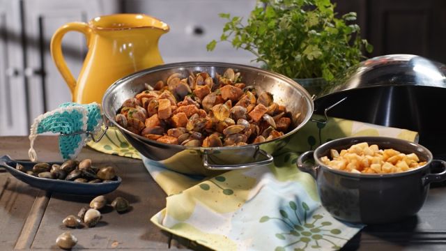 Cataplana de porco à Alentejana