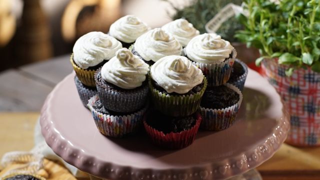 Cupcakes de alfarroba