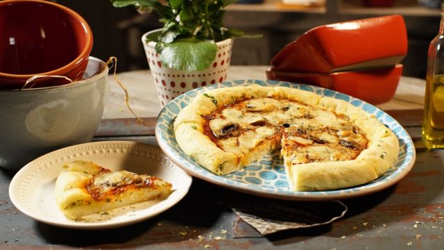 Pizza de pão de alho (sem glúten)