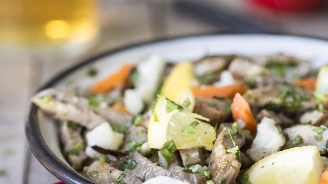 Picadinho de Febras de Porco Preto